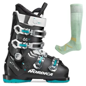 2023 Nordica Cruise 65 Women's Ski Boots w/ Le Bent Pixel Light Snow Sock