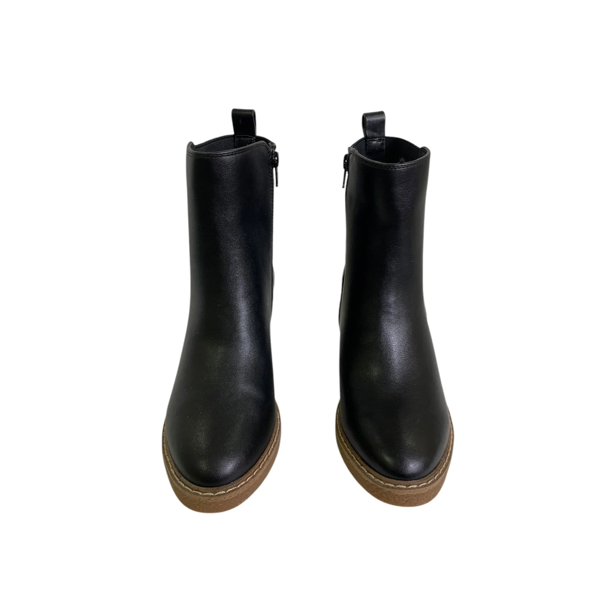 Boots Ankle Heels By Cme In Black, Size:7