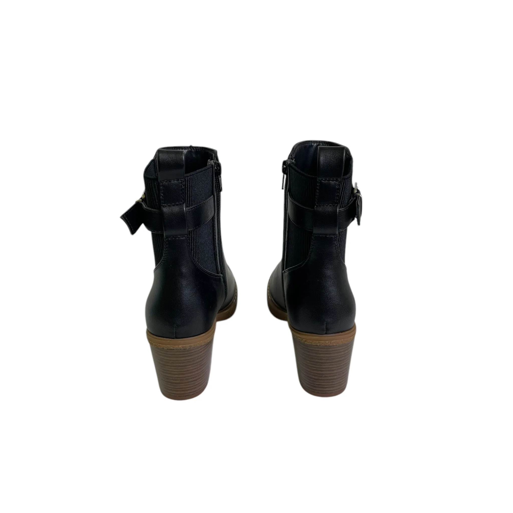 Boots Ankle Heels By Cme In Black, Size:7
