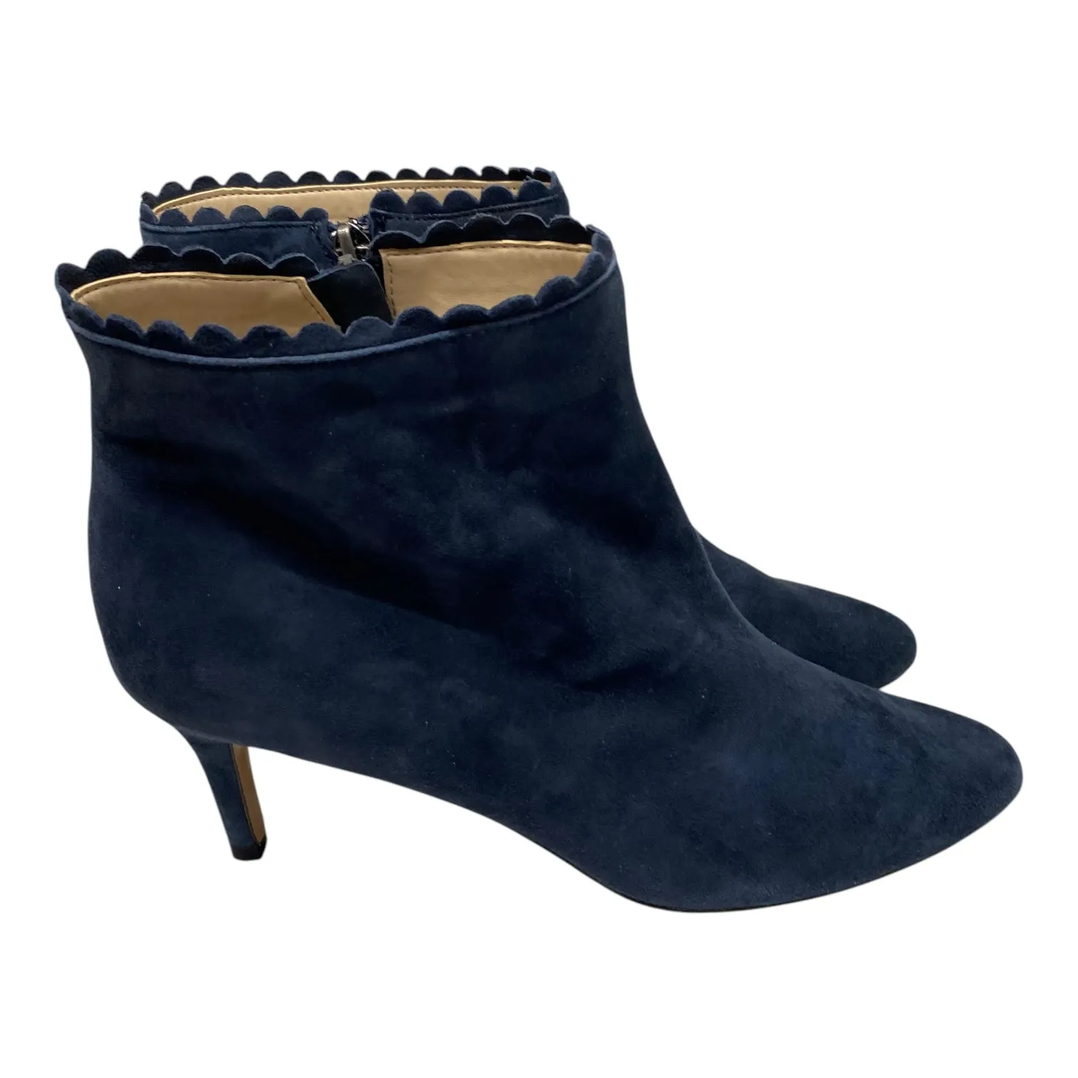 Boots Ankle Heels By Cme In Blue, Size:8.5