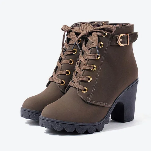 Elizabeth – Cross Strappy Martin Boots