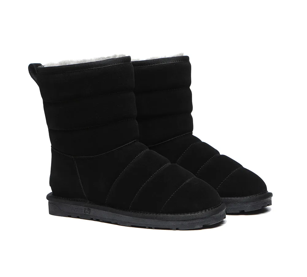 EVERAU® Short Sheepskin Boots Women Puffer