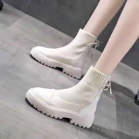 Fashion Martin Boots Women Mid Tube