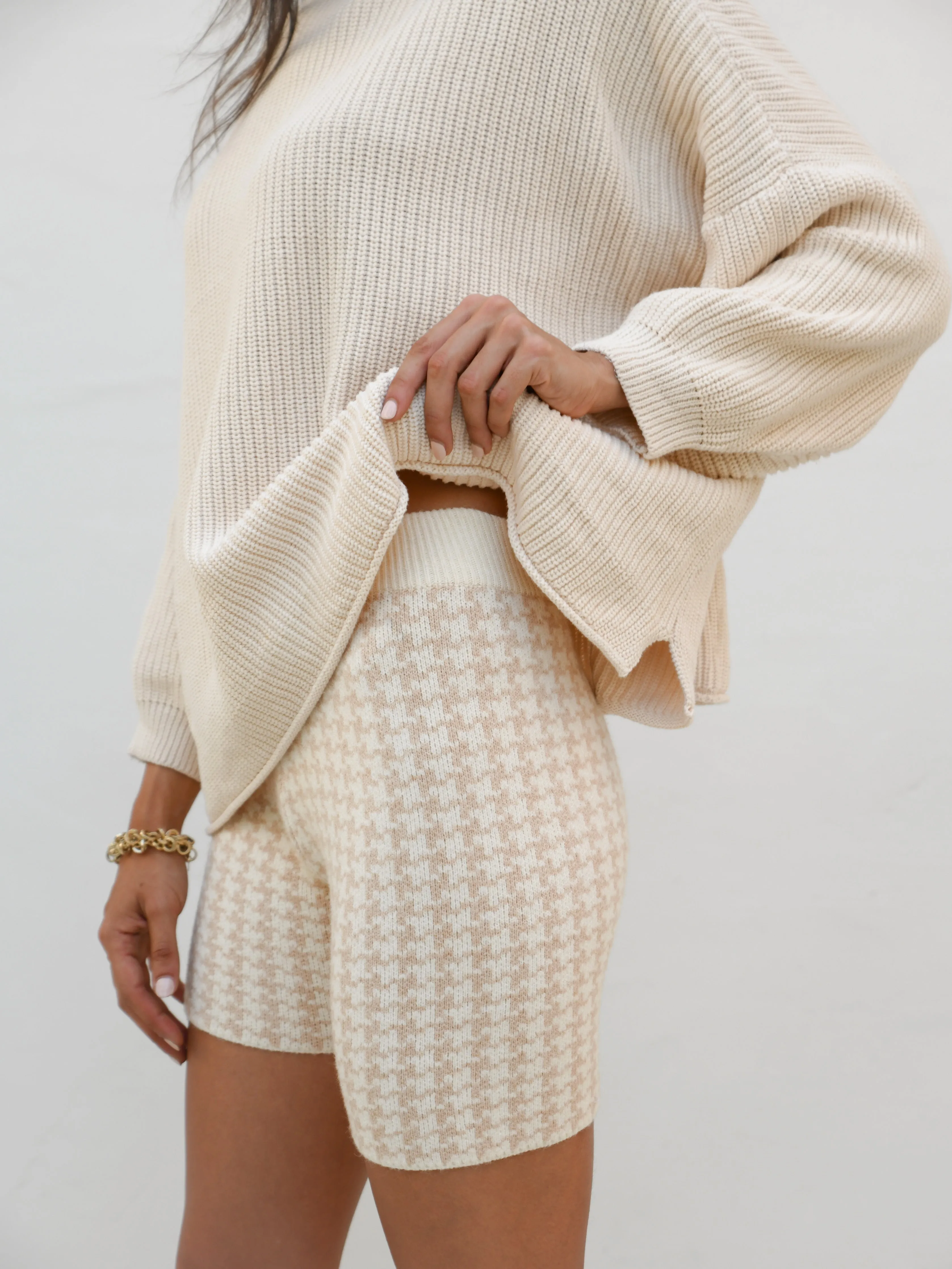 PIA OVERSIZED COTTON KNIT JUMPER- SNOW