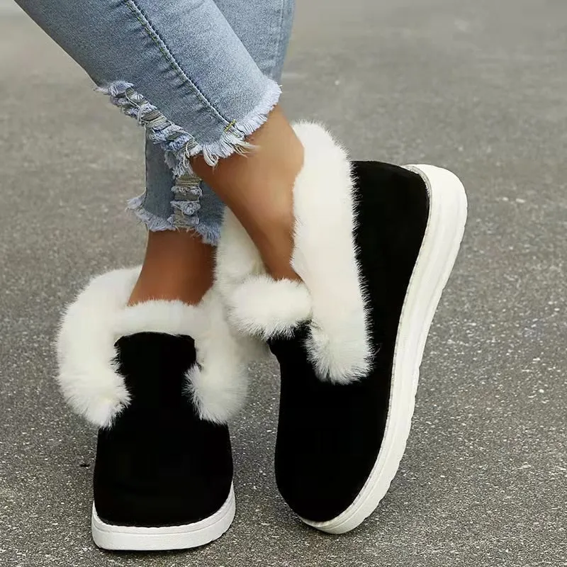 Warm Plush Fur Snow Ankle Boots