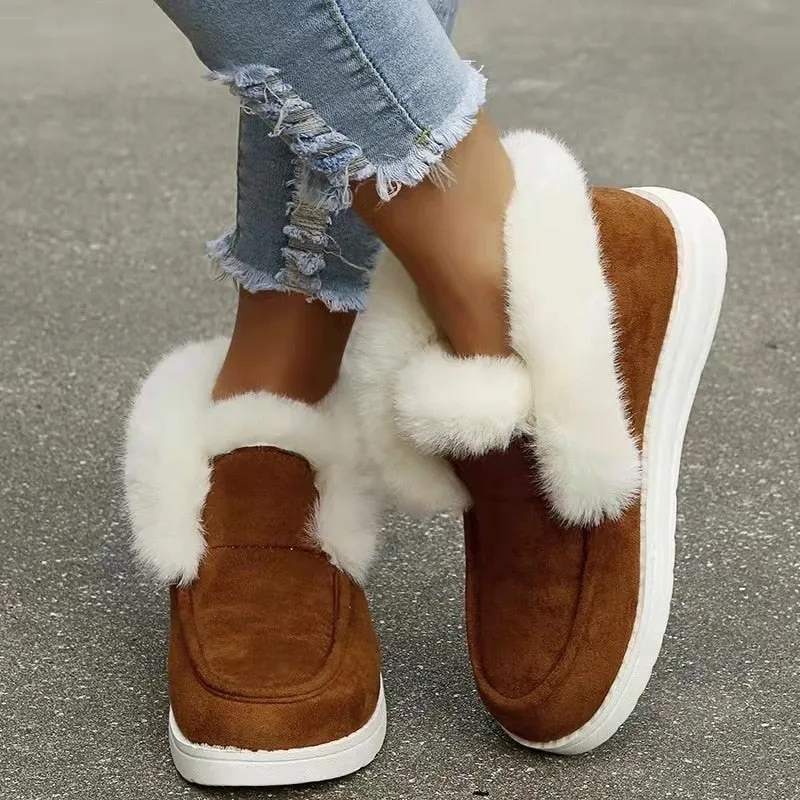 Warm Plush Fur Snow Ankle Boots