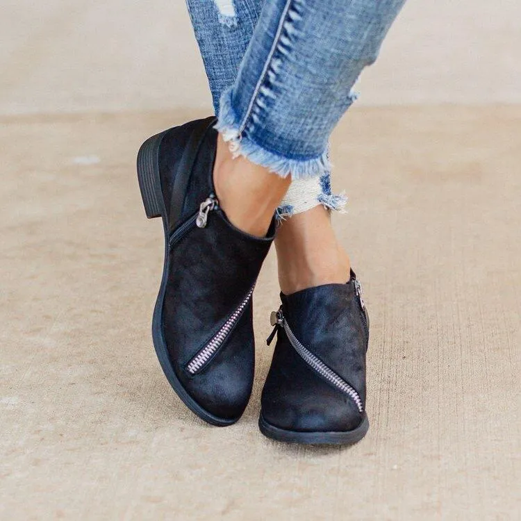 Women chelsea boots square heel belt martin boots