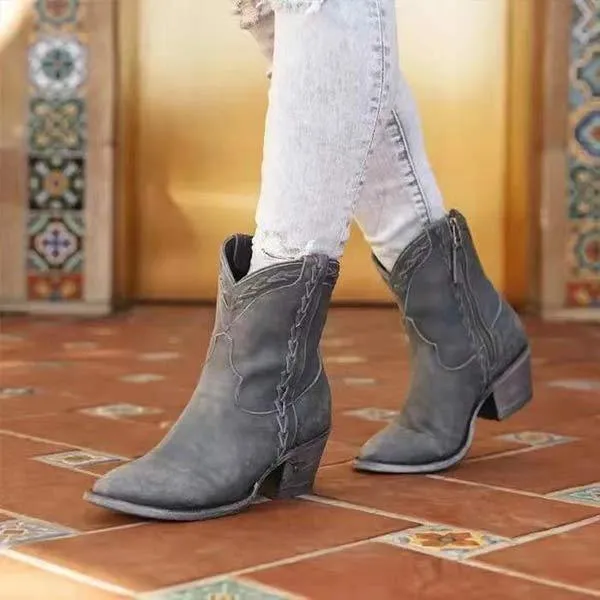Women'S Short Chunky Heel Martin Boots 88542027C