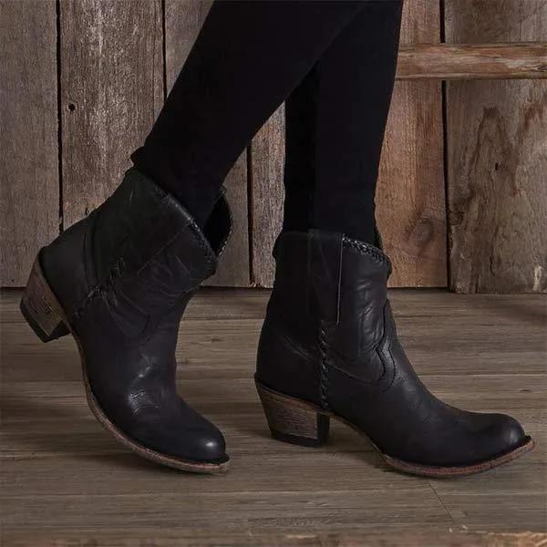 Women'S Short Chunky Heel Martin Boots 88542027C
