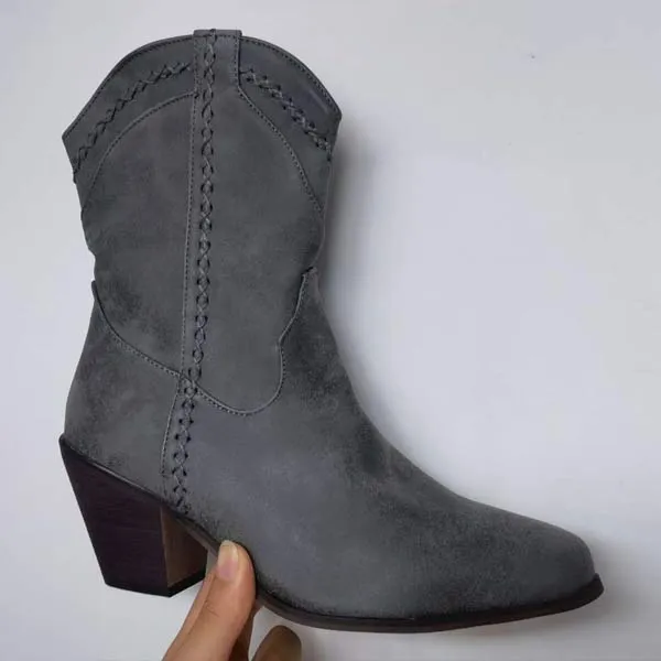 Women'S Short Chunky Heel Martin Boots 88542027C