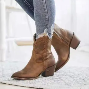 Women'S Short Chunky Heel Martin Boots 88542027C