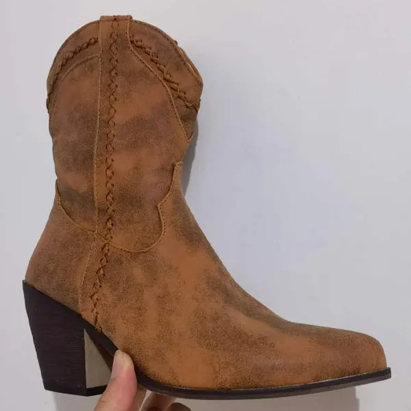 Women'S Short Chunky Heel Martin Boots 88542027C