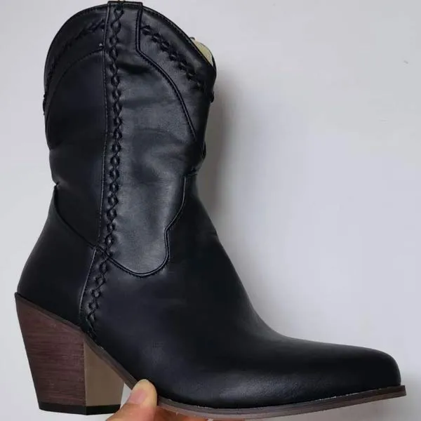 Women'S Short Chunky Heel Martin Boots 88542027C